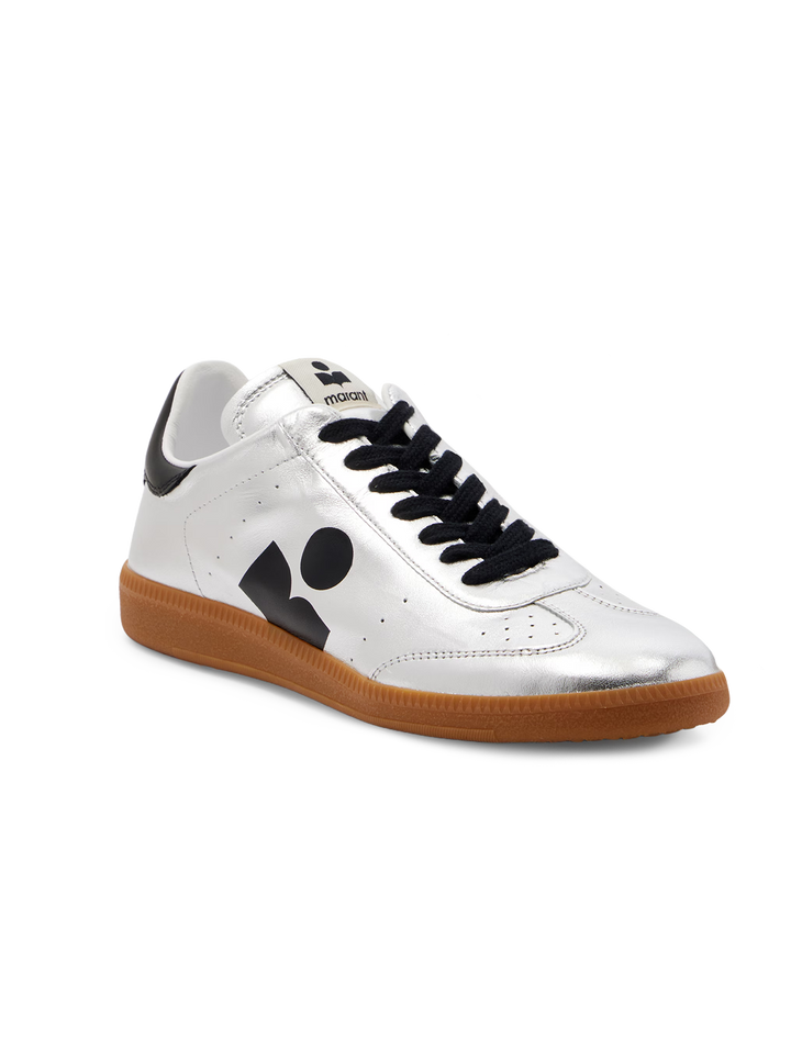 kaycee sneaker in silver and black