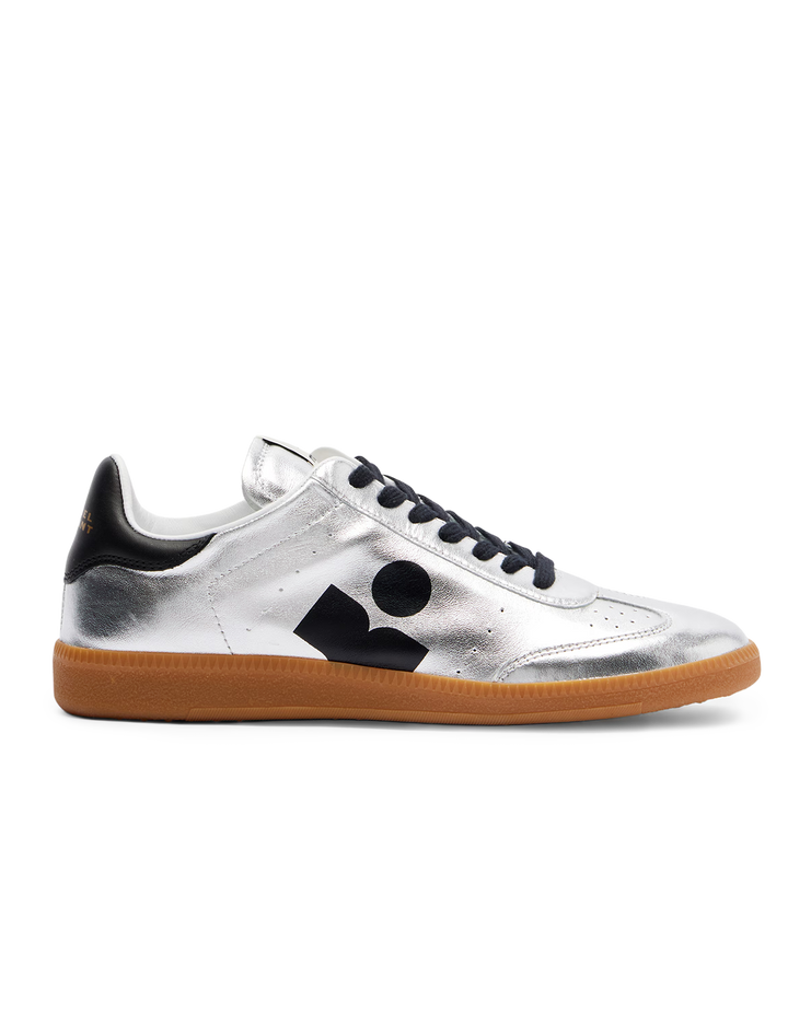 kaycee sneaker in silver and black