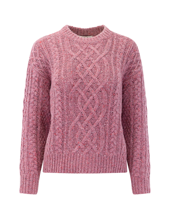 madalyn sweater in berry donegal