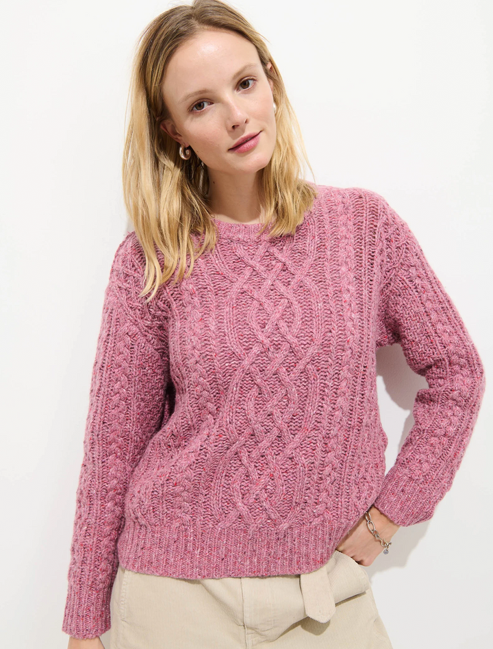 madalyn sweater in berry donegal