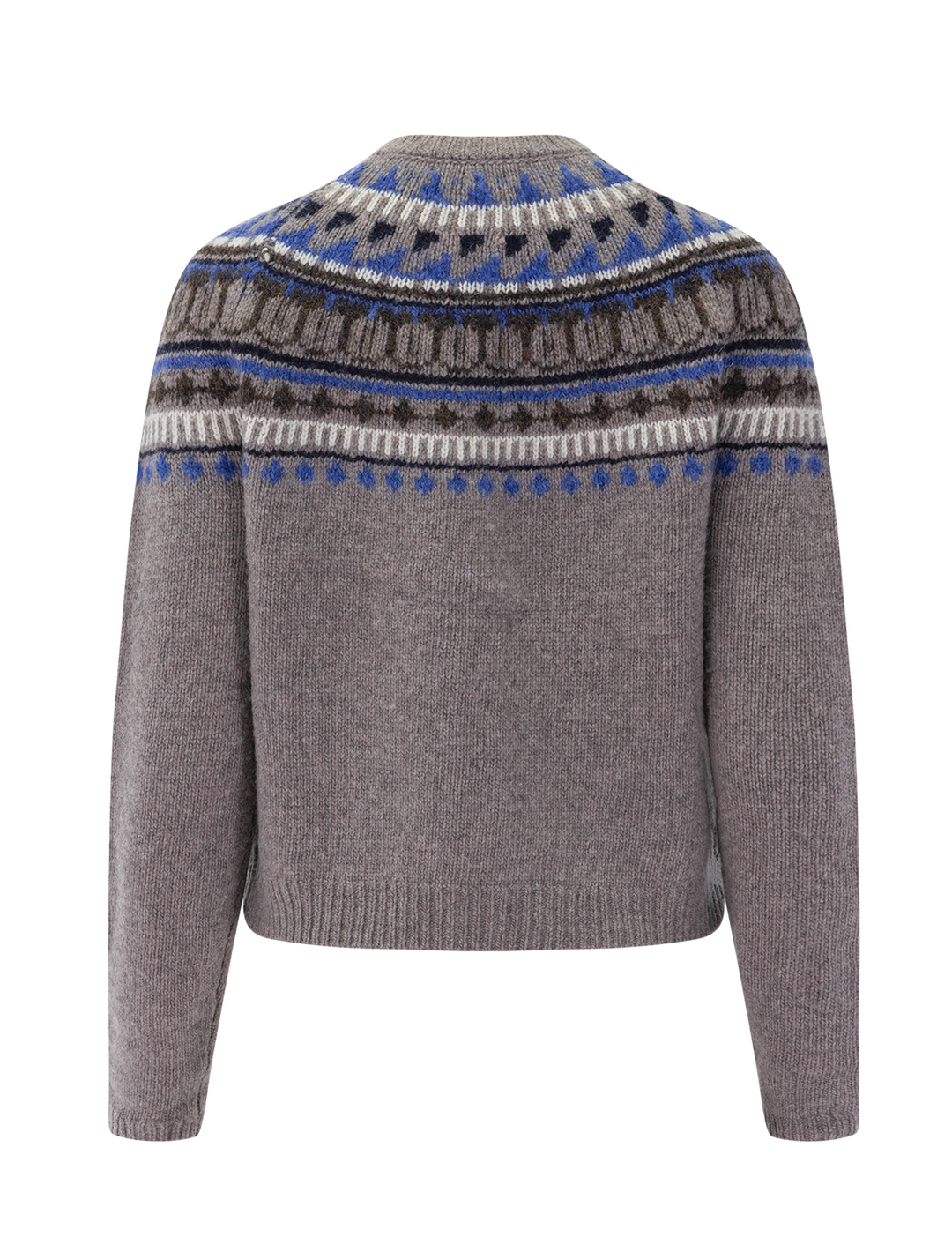 greene st fairisle cardigan in taupe