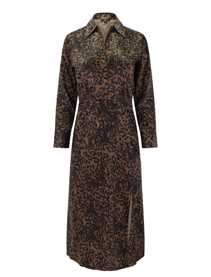 jazlyn dress in ginger spotted