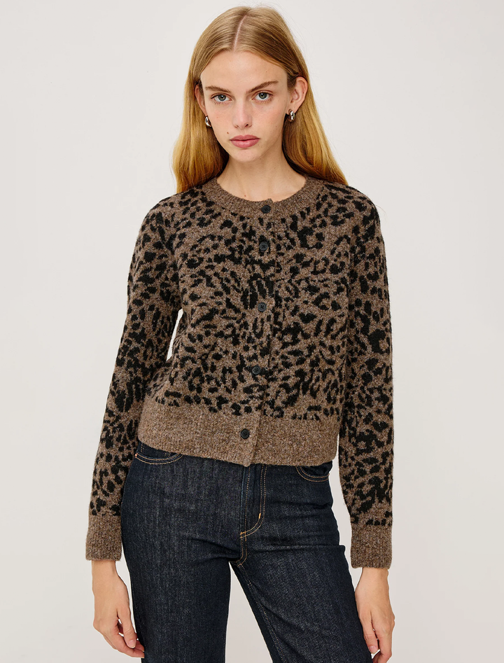 matilda cardigan in winter spotted