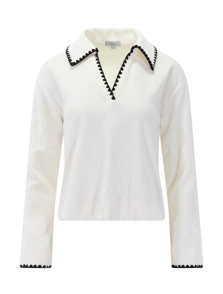cati terry tunic in ivory