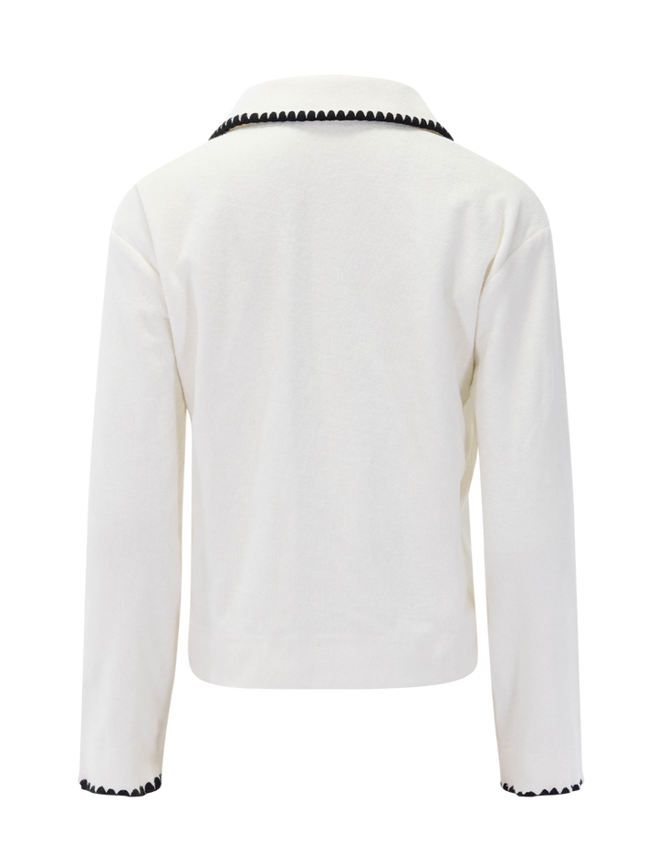 cati terry tunic in ivory