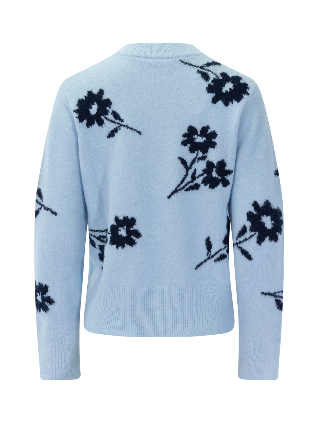 anise sweater in winter blue floral