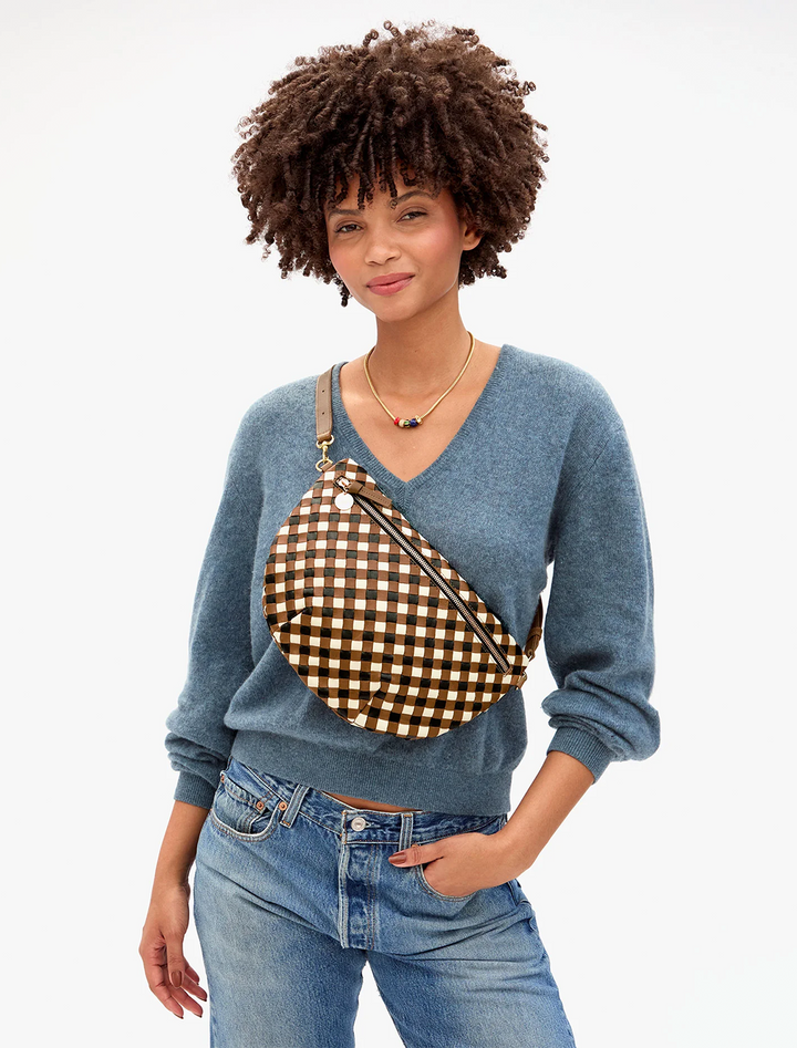 grande fanny in woven oat multi