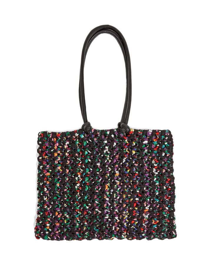 sandy tote in black multi
