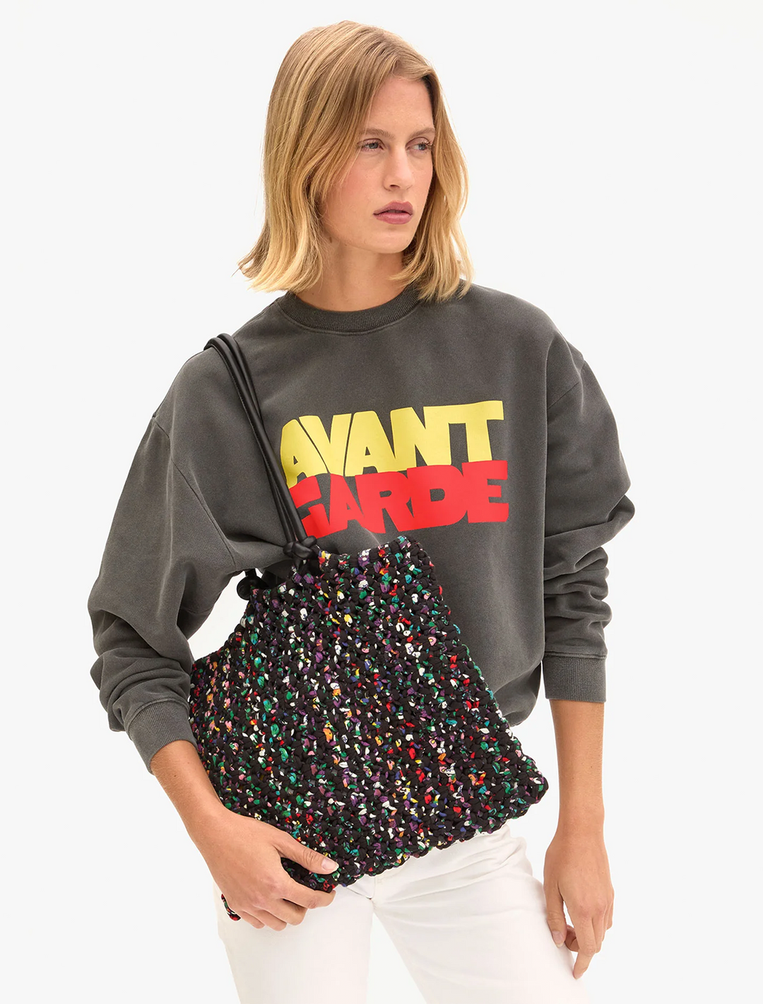 sandy tote in black multi