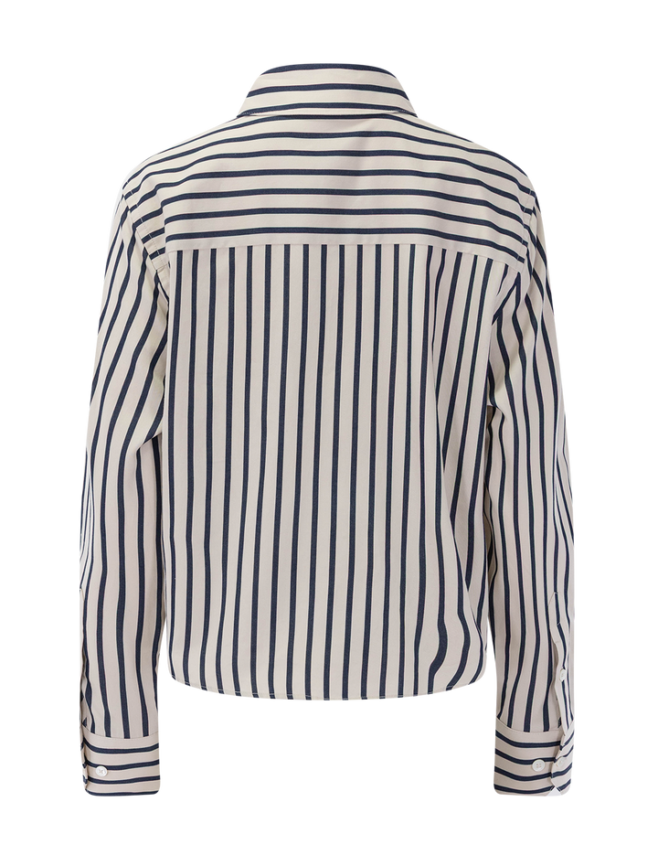 essie cropped shirt in maritime stripe
