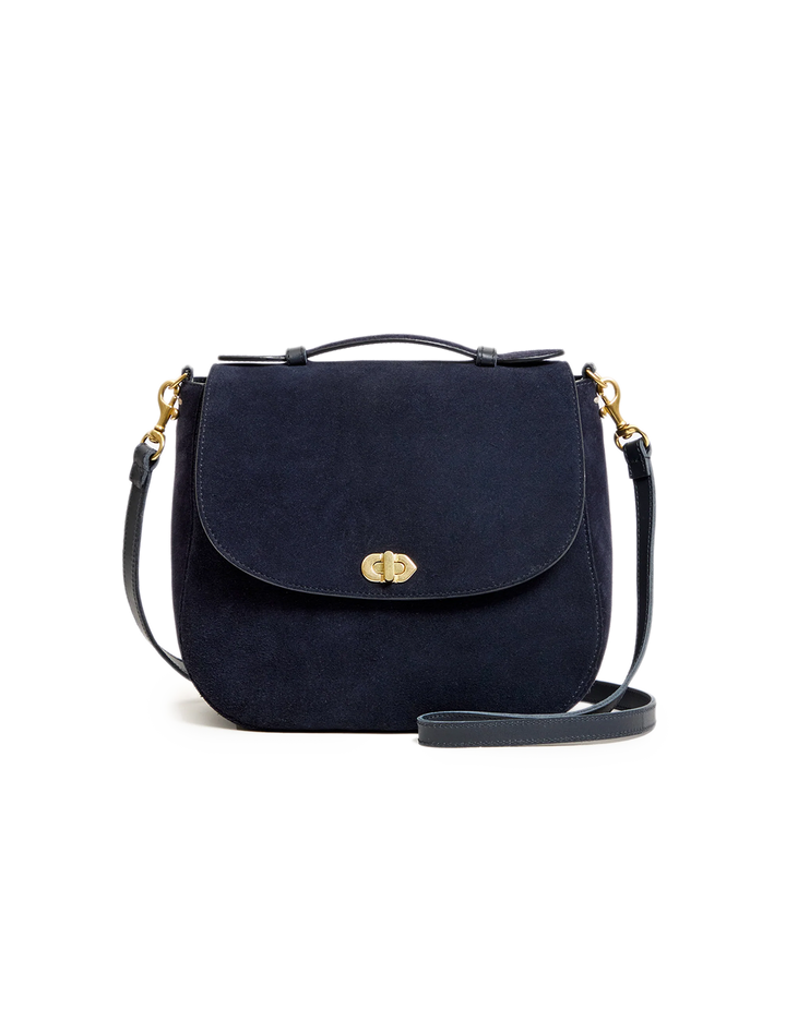 turnlock louis in navy suede