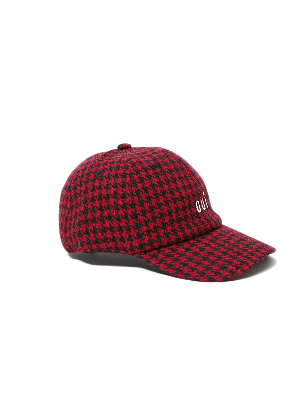 black and red wool oui baseball hat (2)