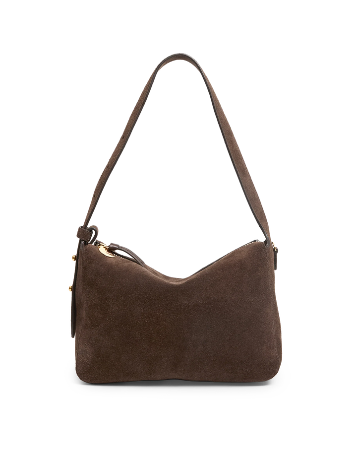 fleurine in chocolate suede