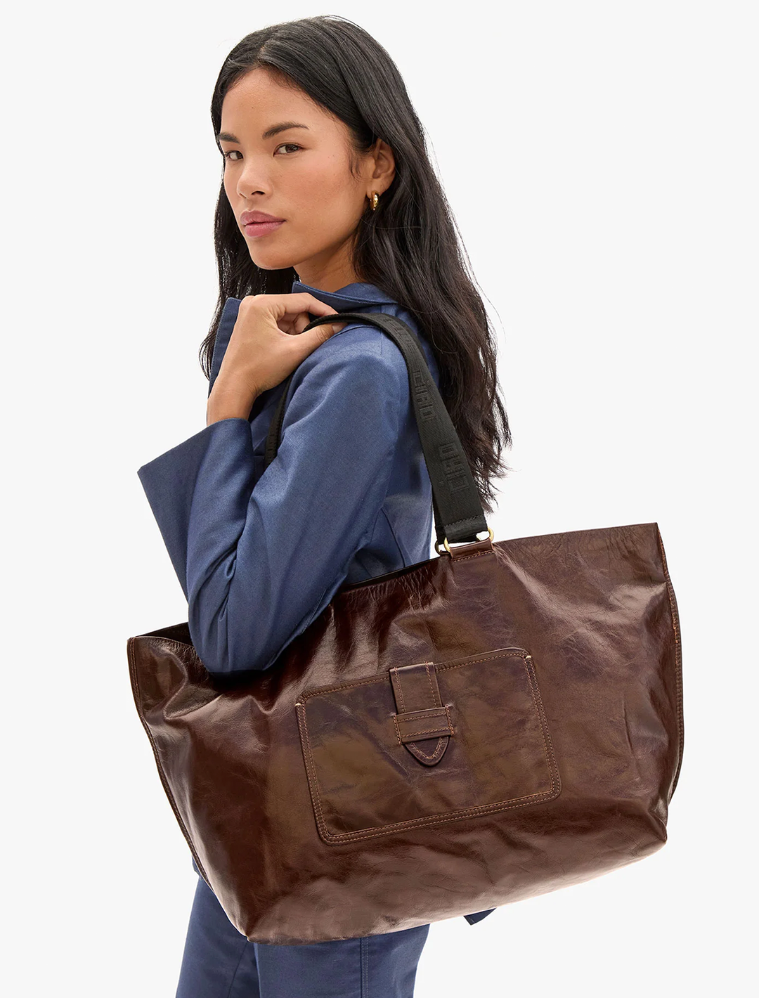 grande bateau tote in mocha