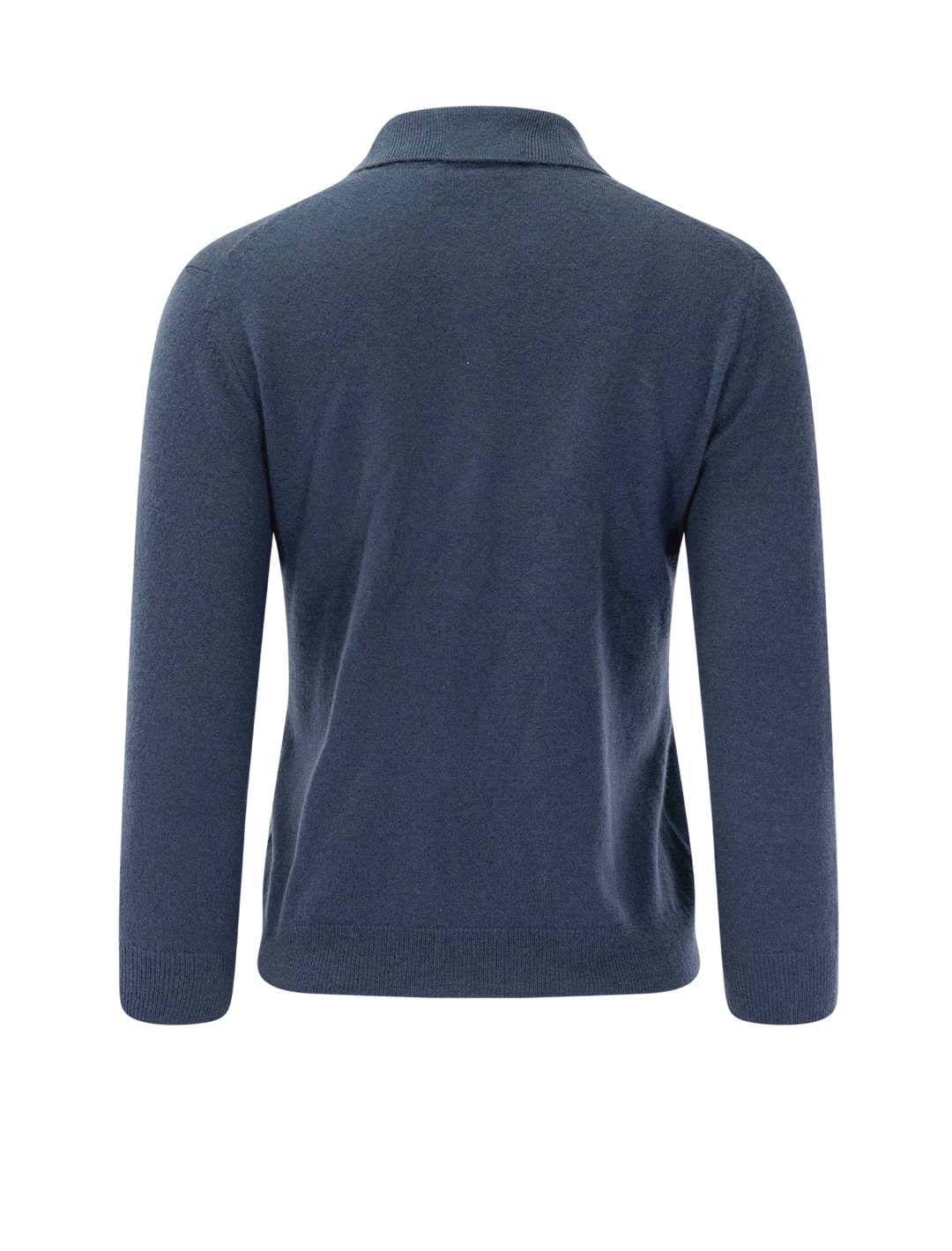 cashmere silk polo in azura