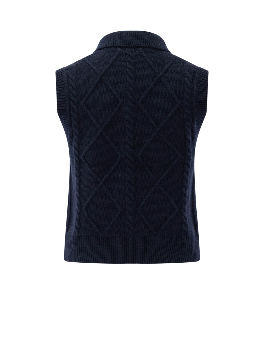 polo cable vest in coastal