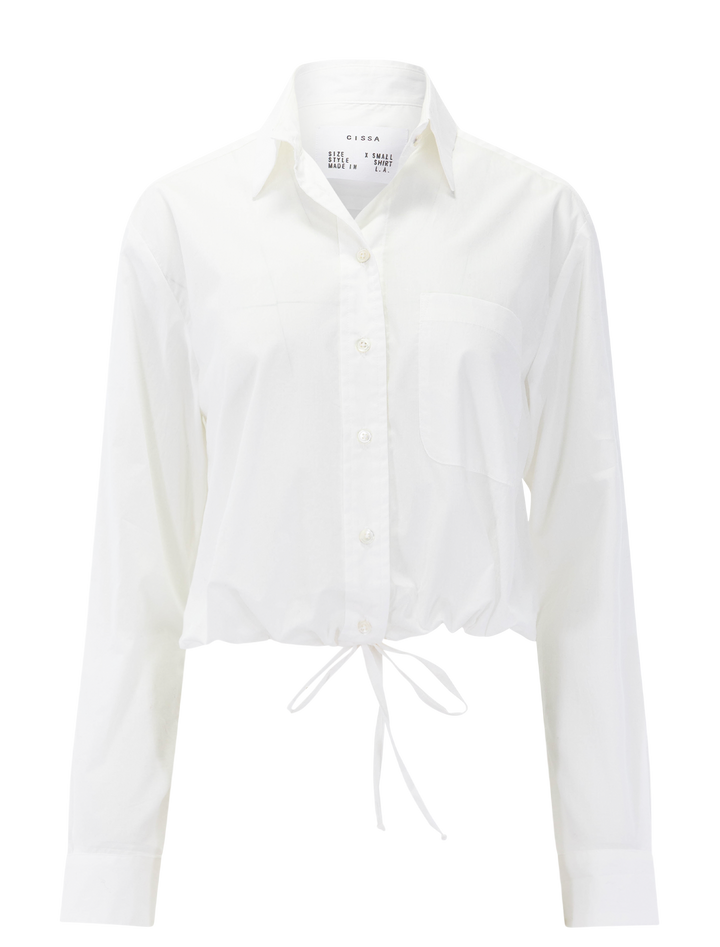 the tunnel top in white tana lawn cotton