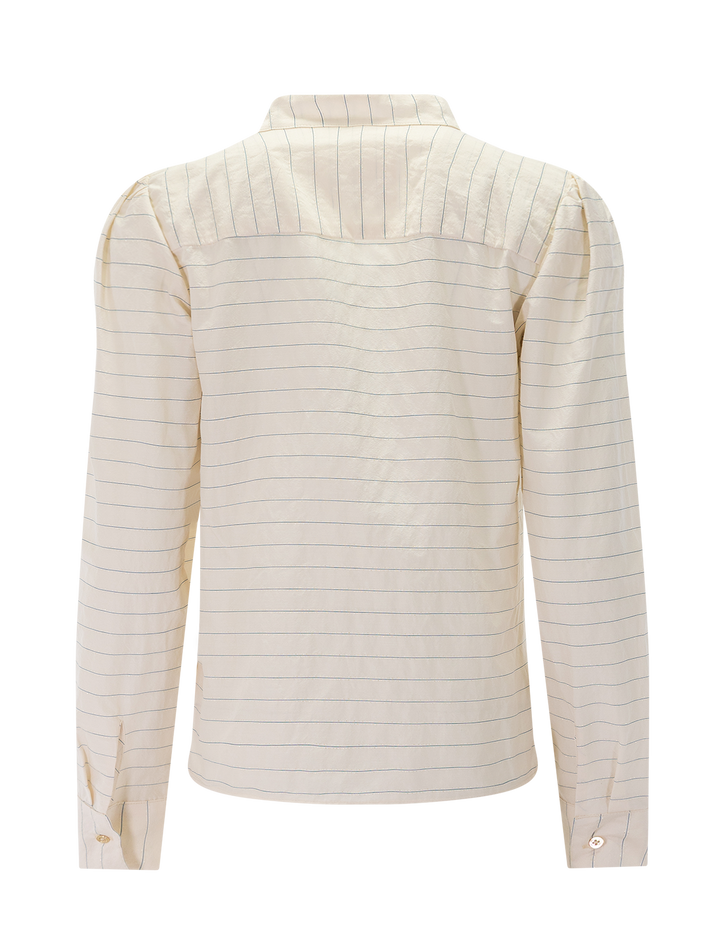 the puff shirt in gold lurex stripe