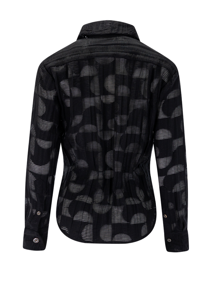 the daily shirt in black taffeta