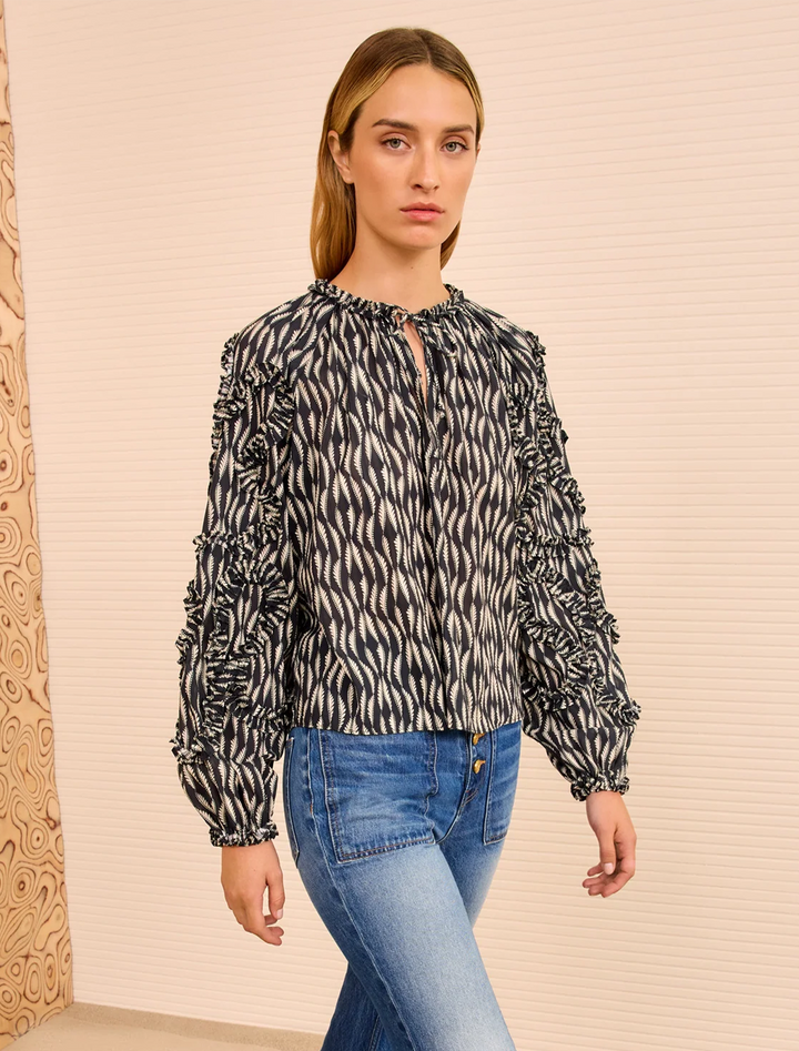 azrou blouse in graphite