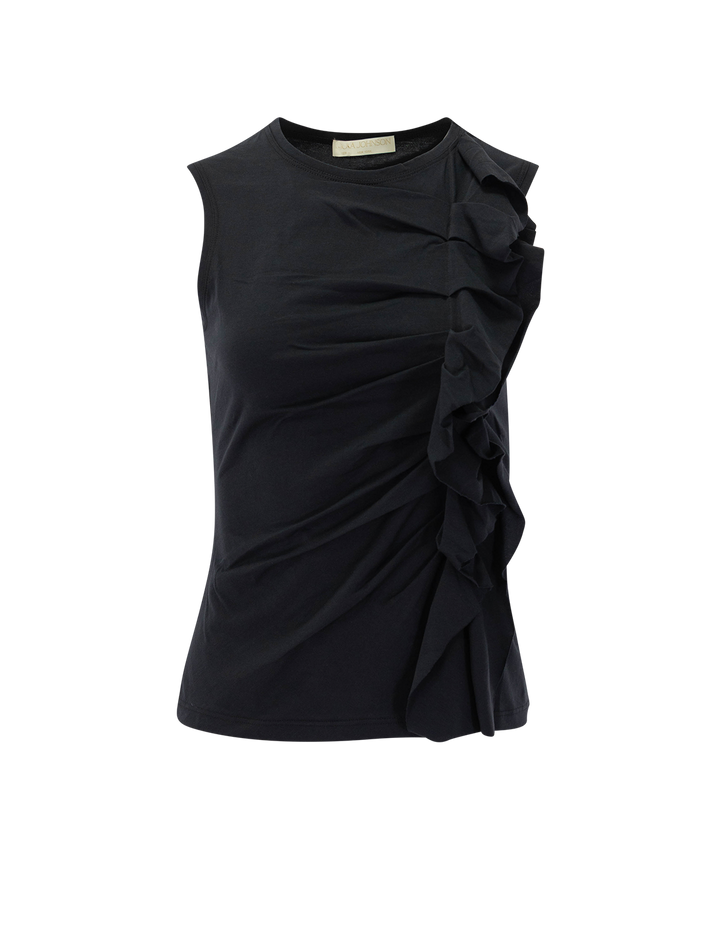 clio sleeveless top in noir