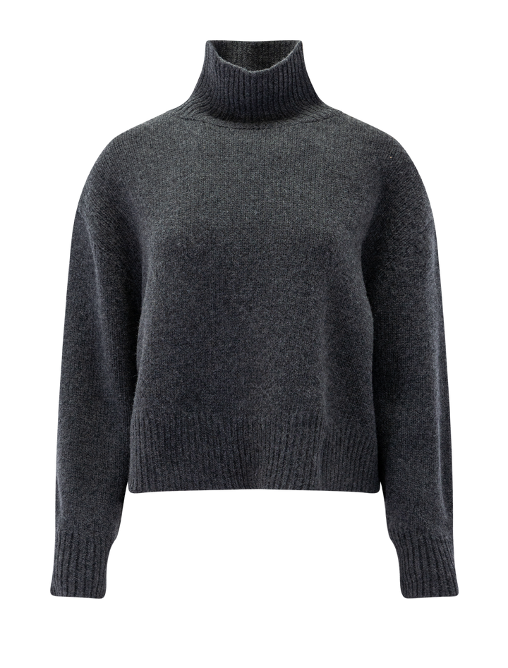 omaira sweater in dark charcoal melange
