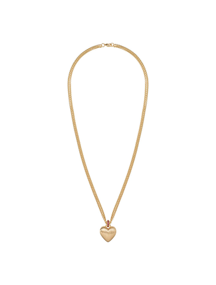 the mini florentine heart pendant in gold