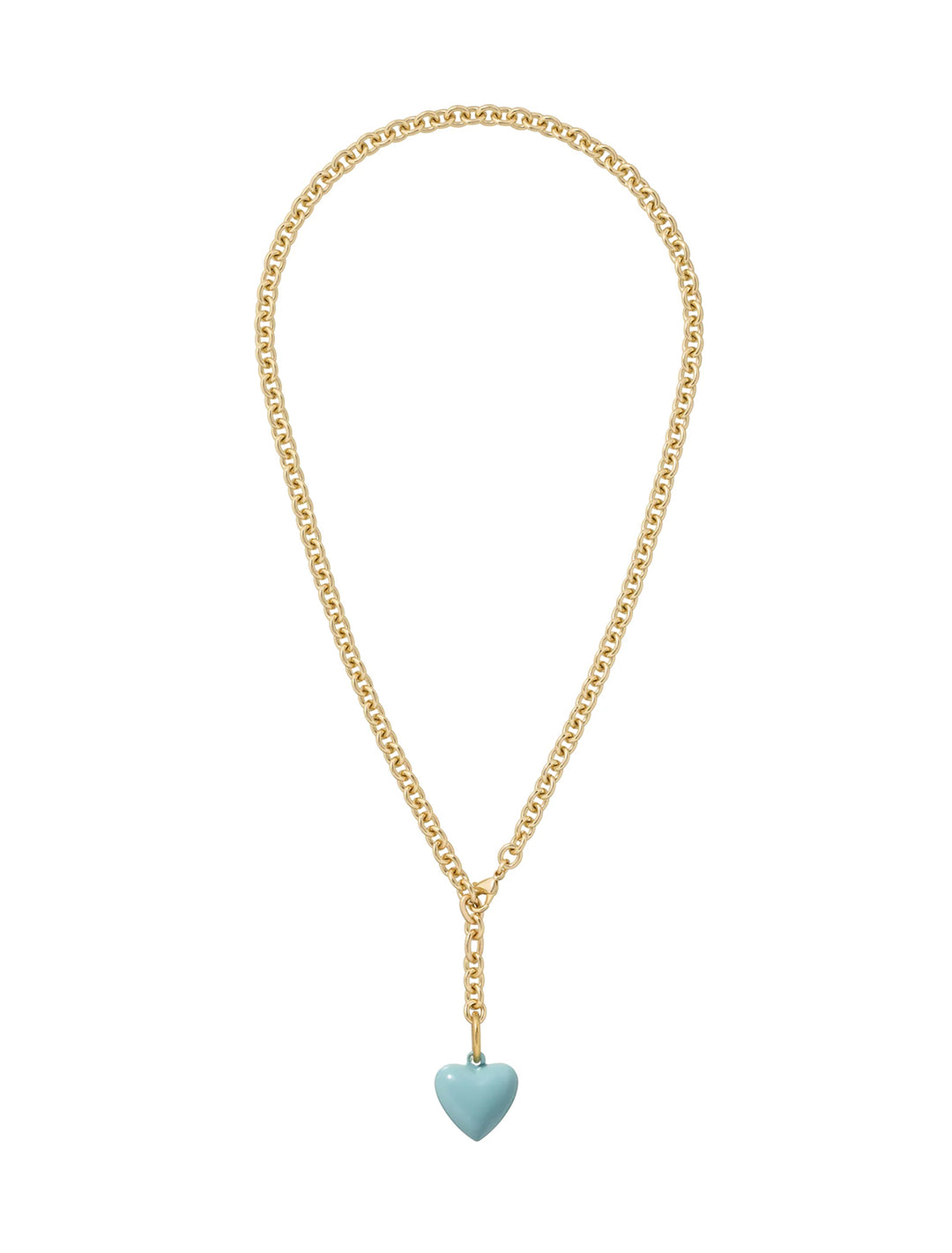 the mini puffy heart necklace in cloud