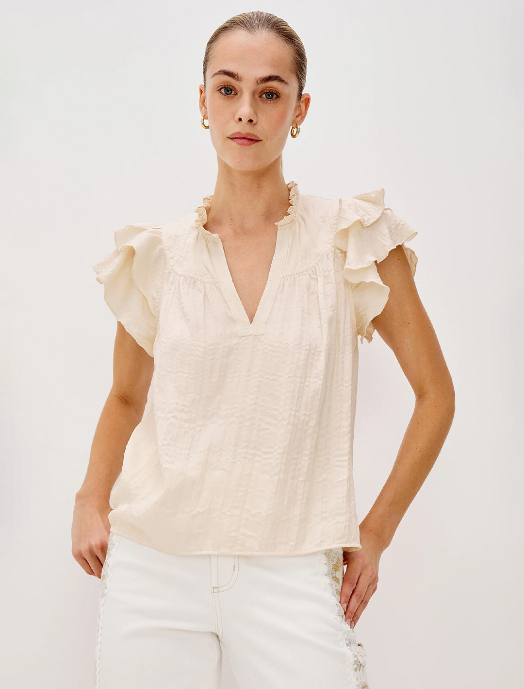 calista top in ivory