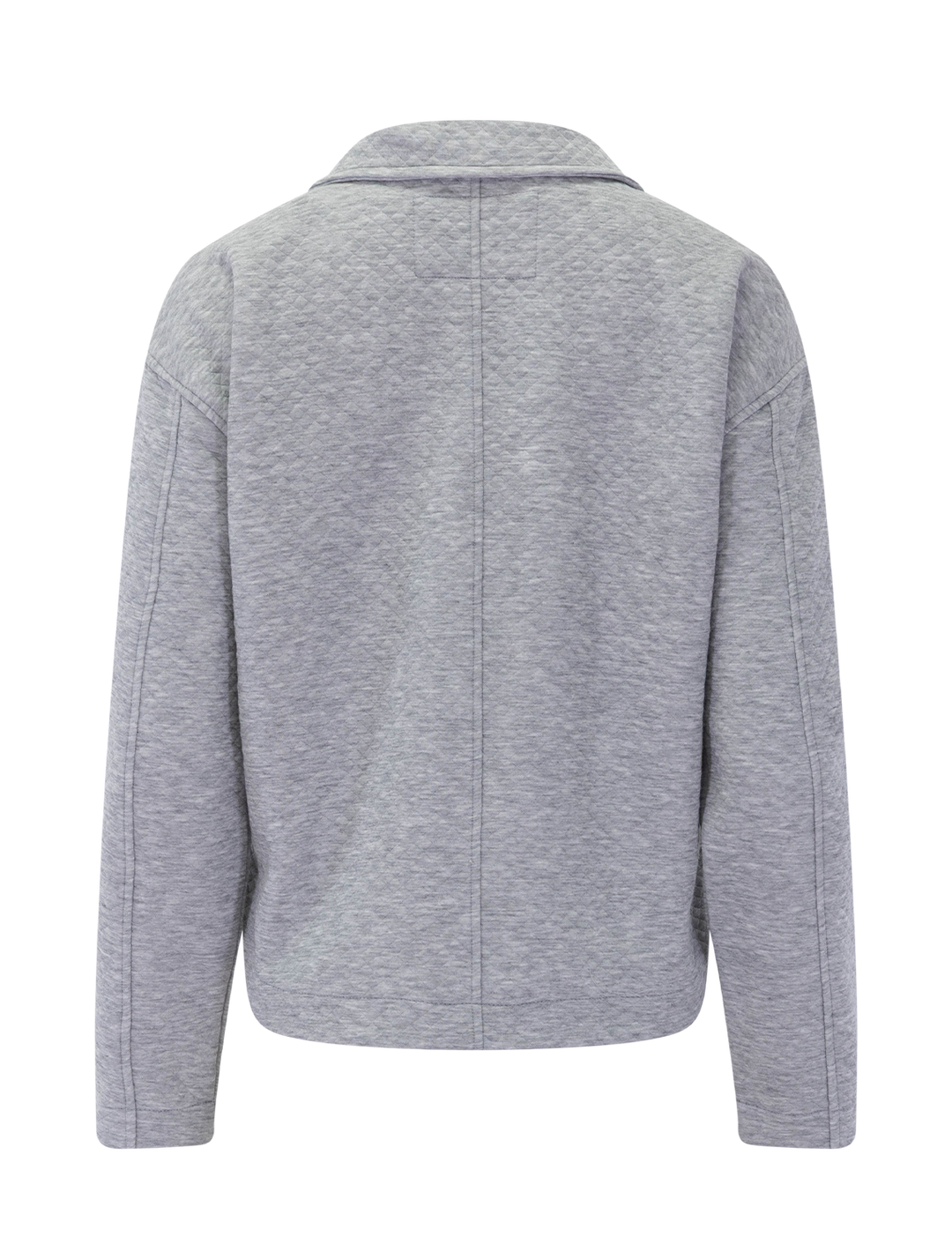 corbet quilted half zip in heather grey