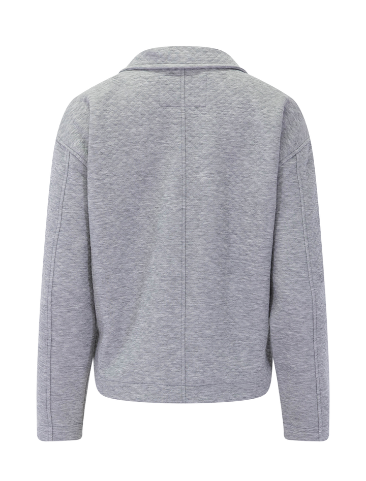 corbet quilted half zip in heather grey