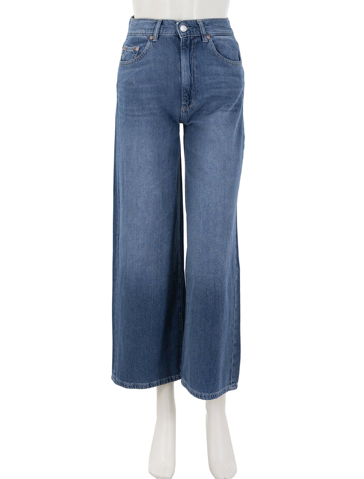 front view of hepburn wide leg ankle in del ray