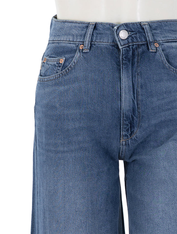close up view of hepburn wide leg ankle in del ray