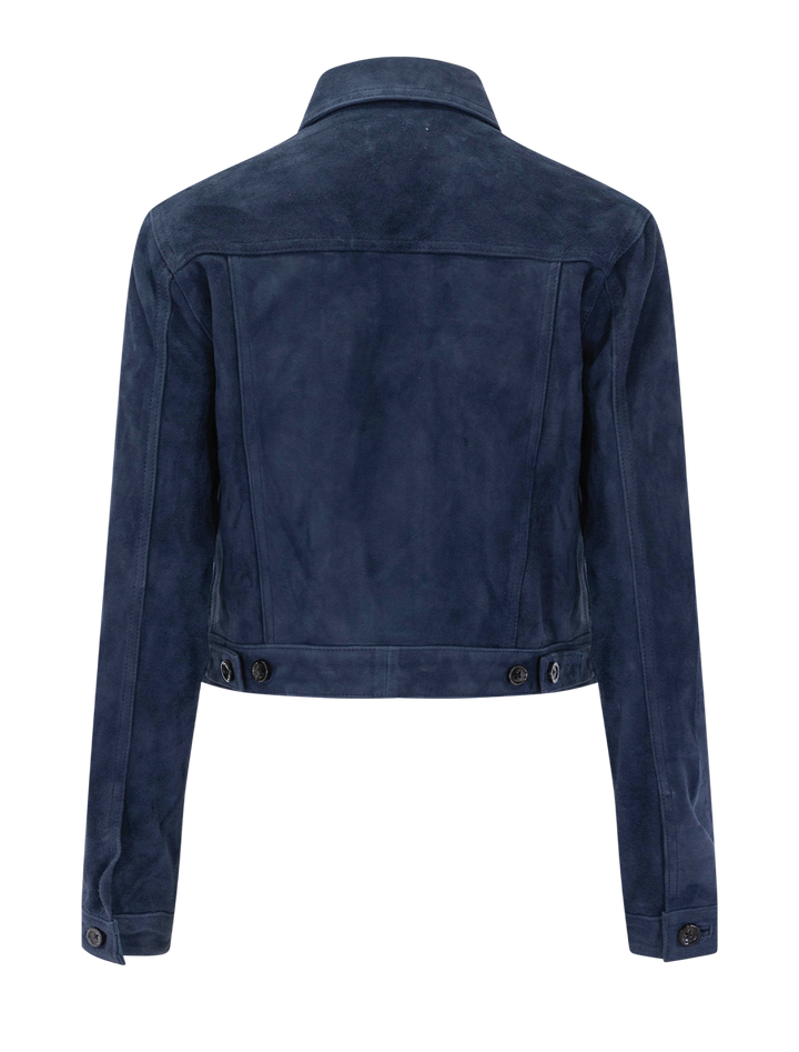 vika jacket in navy suede