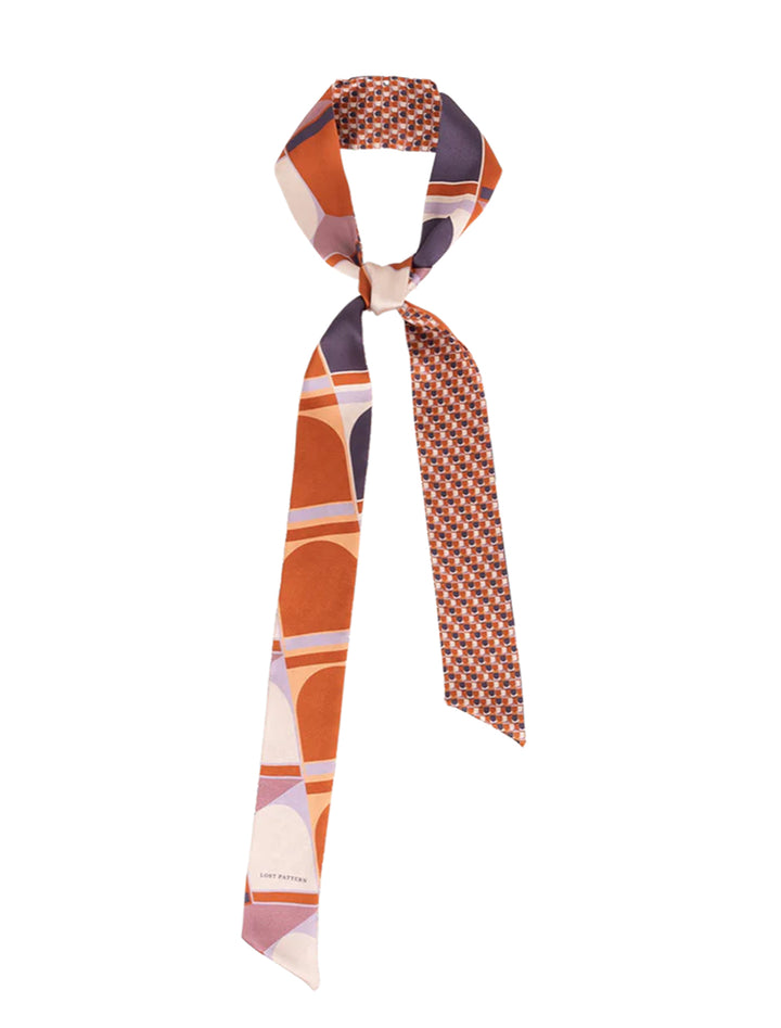 modular skinny scarf in orange