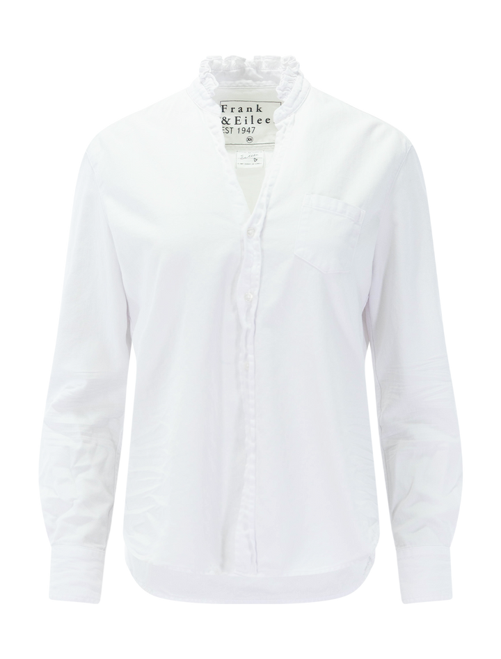 ruffle eileen in white denim