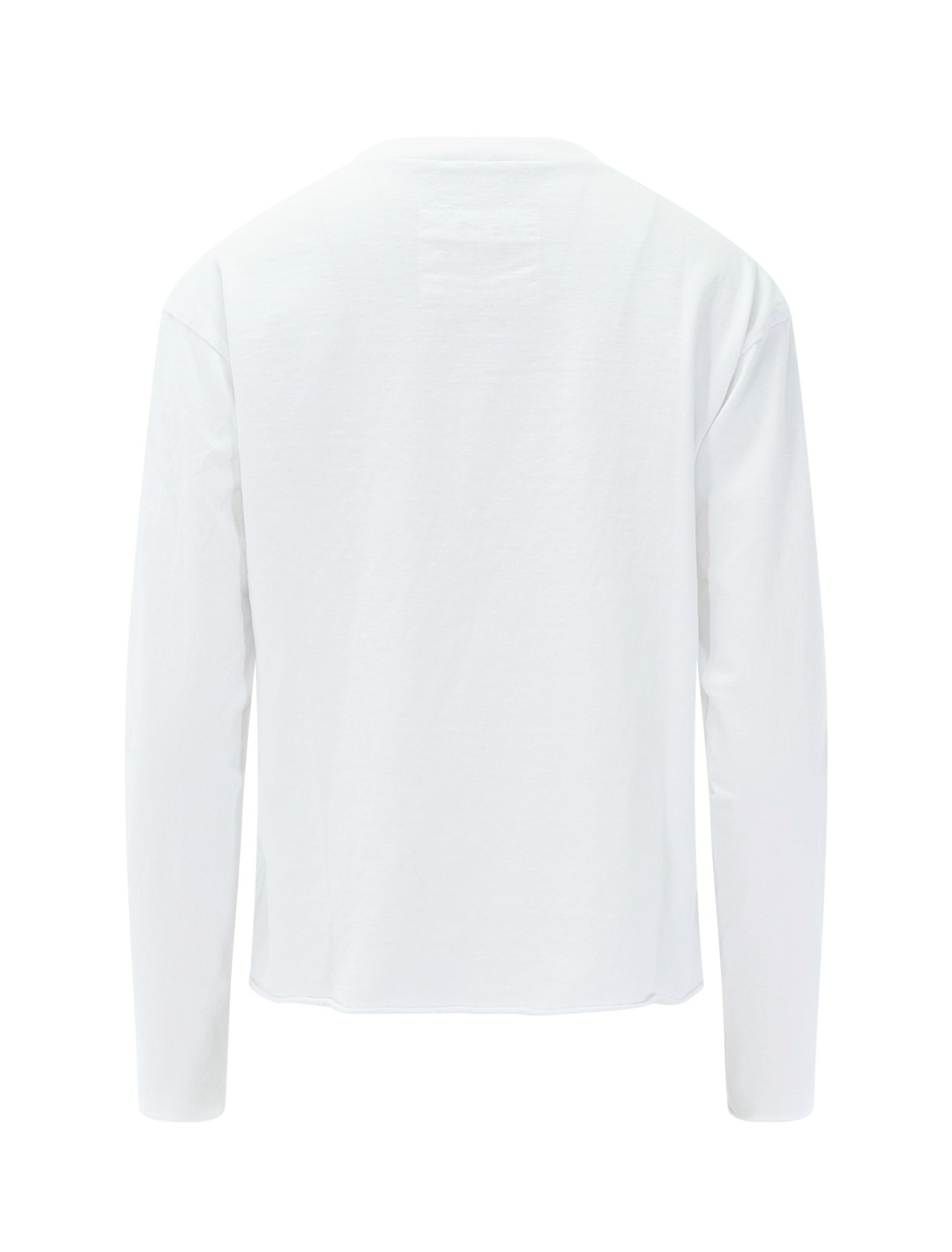 quinn long sleeve crew tee in white