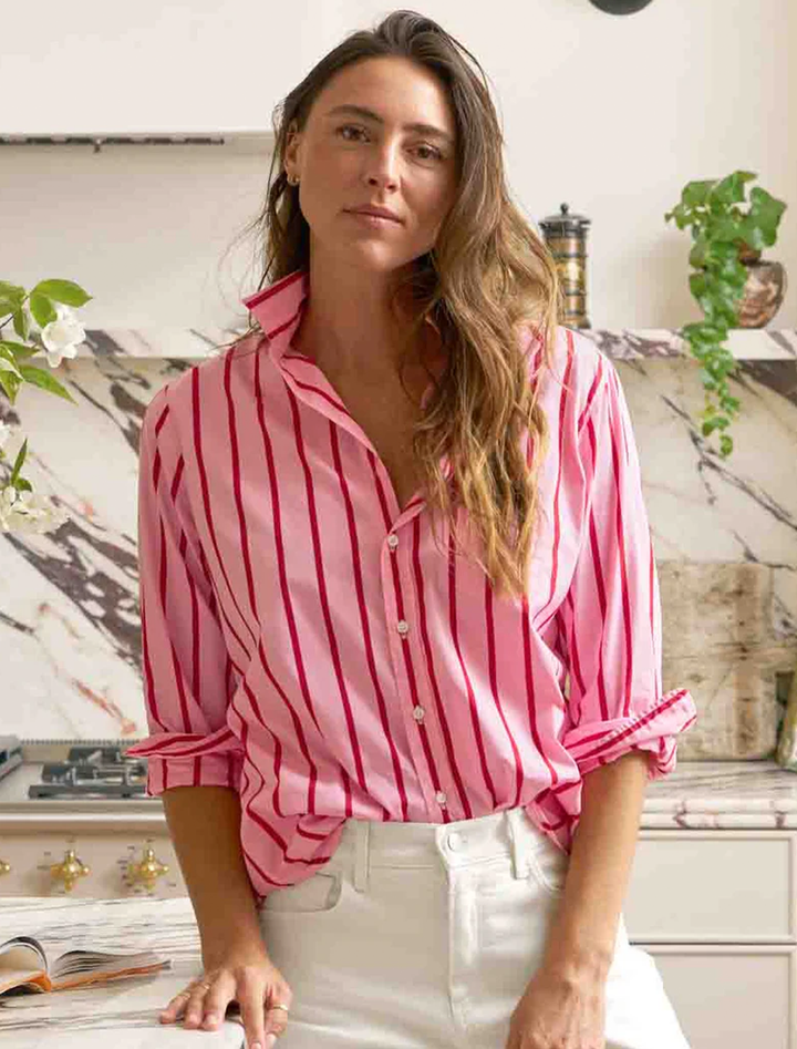 eileen in pink and red stripe