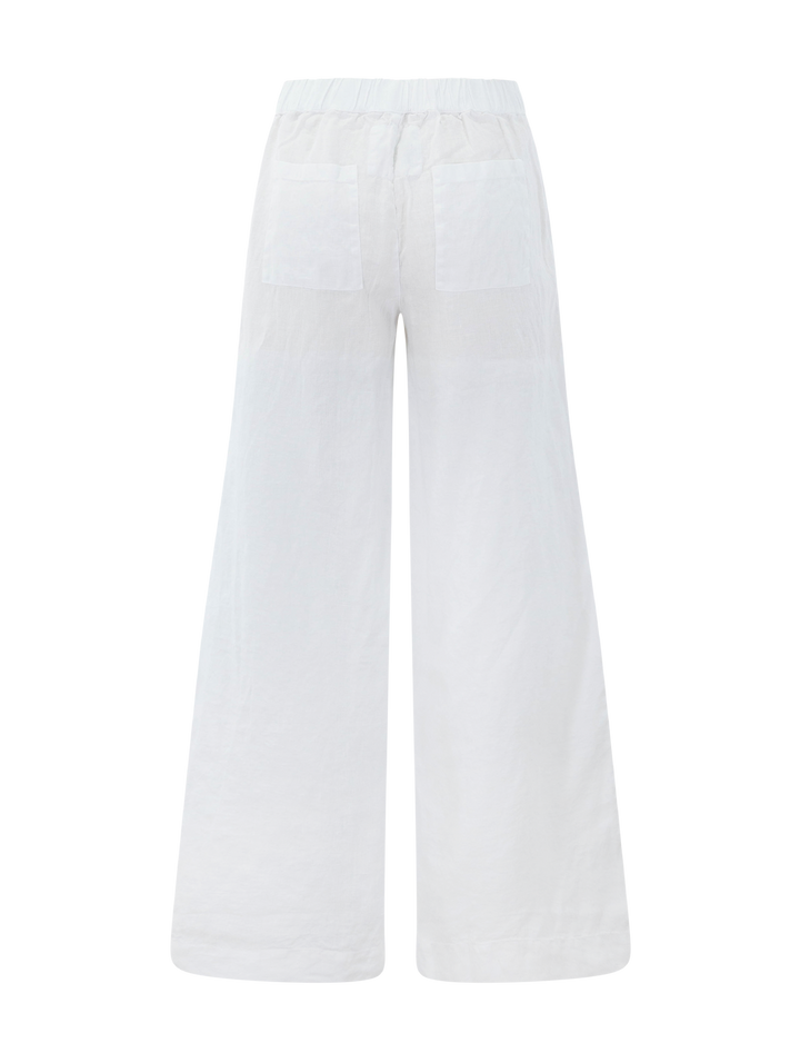 madeline linen pant in white