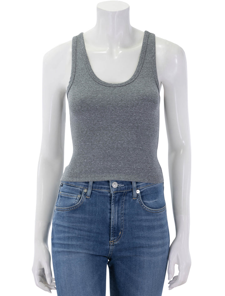 blondie tank in dark heather grey