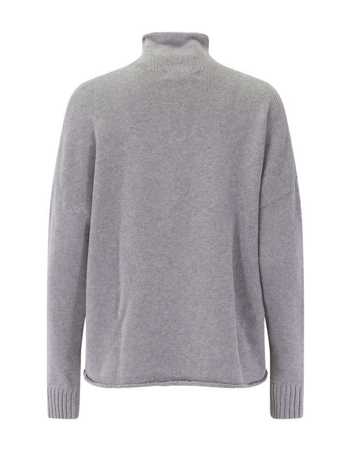 nova cashmere sweater in heather grey
