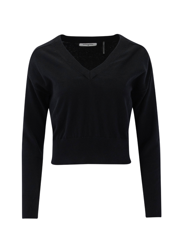 georgina cashmere vneck sweater in black