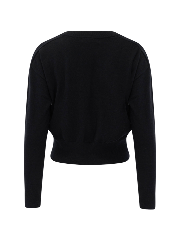georgina cashmere vneck sweater in black