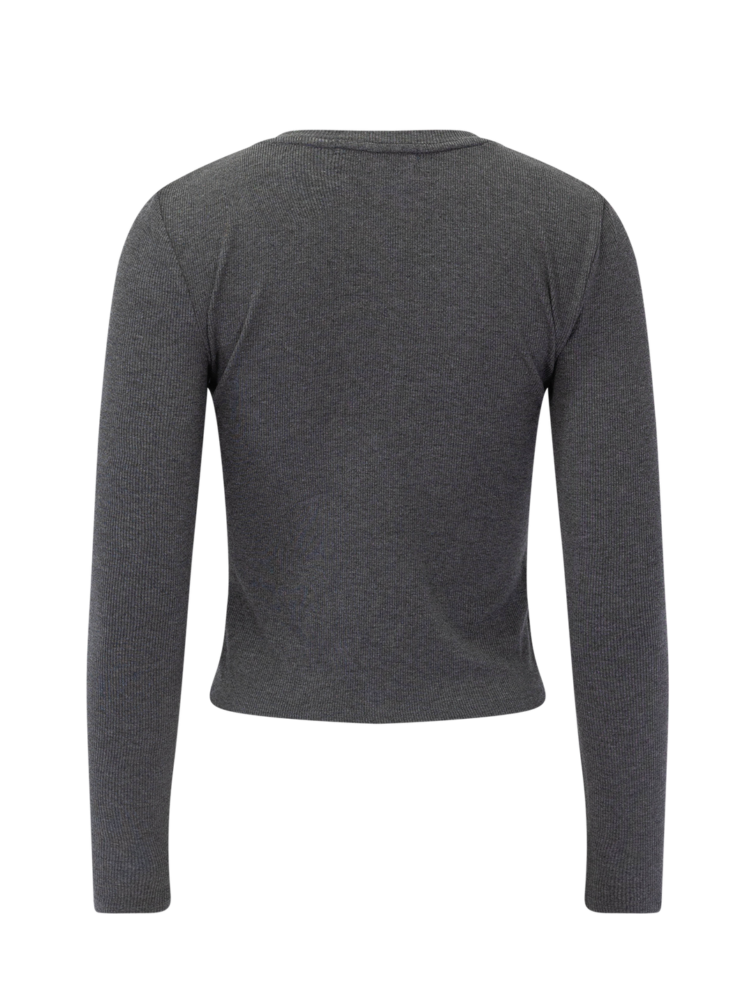 maureen luxe rib cardigan in charcoal