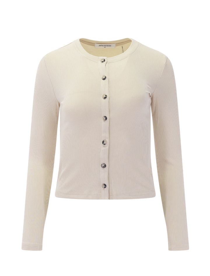 maureen luxe rib cardigan in sugar