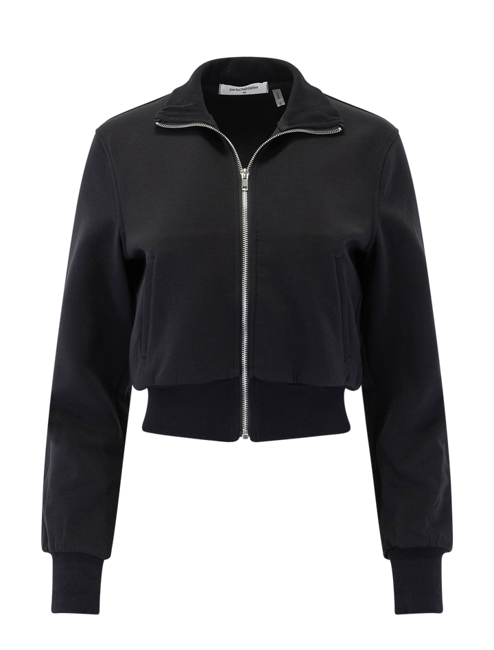 milana travel track jacket in black