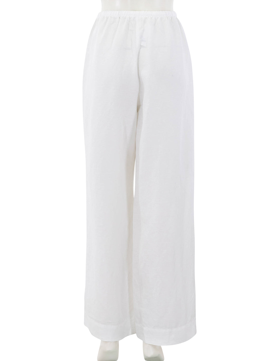 linen drawstring pant in white