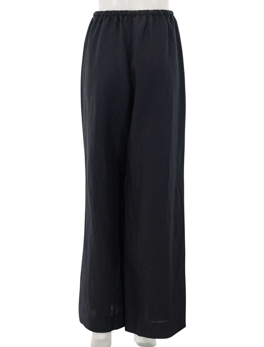 linen drawstring pant in black