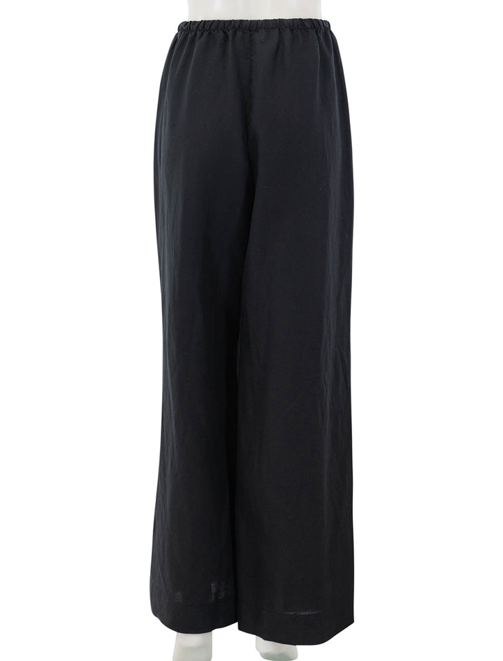 linen drawstring pant in black