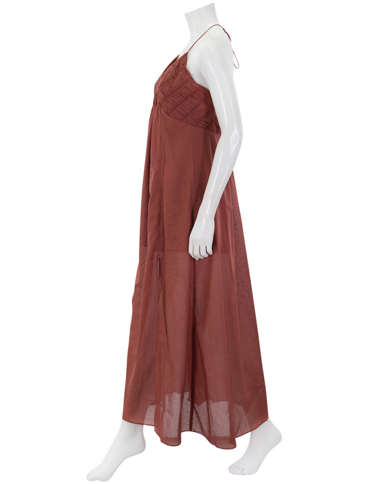 brianna dress in dusty brick
